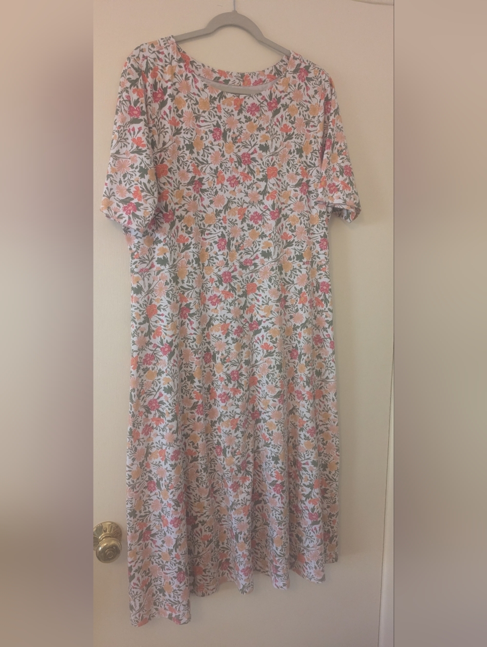 Croft & Barrow Floral Midi Dress in Pink and Peach